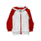White and Red hoody 100% Cotton