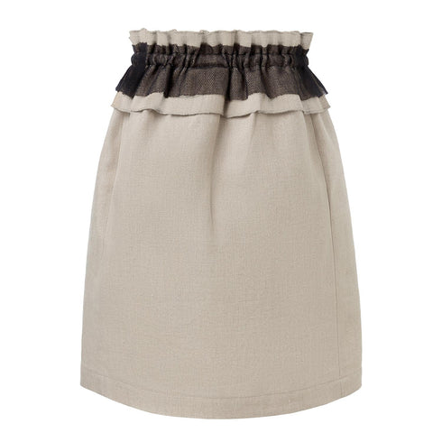Linen Skirt with Ruffles