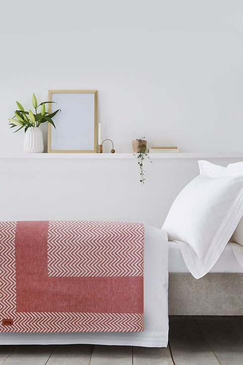 Pink Zig-Zag Design Blanket