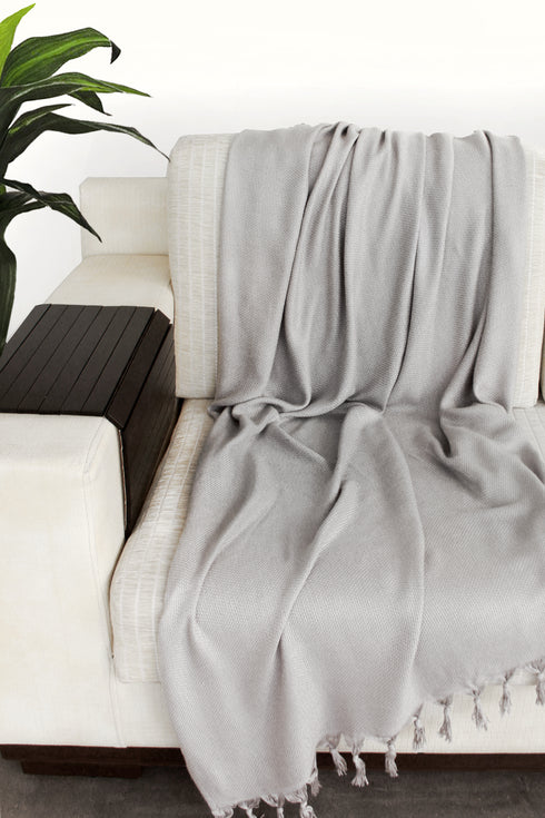 Silver Throw Extra Soft Blanket