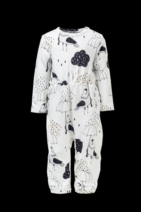 Bird with Umbrella Onesie Organic Cotton