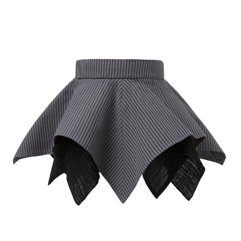 Baby Handkerchief Skirt in Gray Stripes