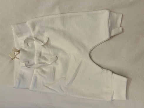 White 100% Cotton Tracksuit Bottoms
