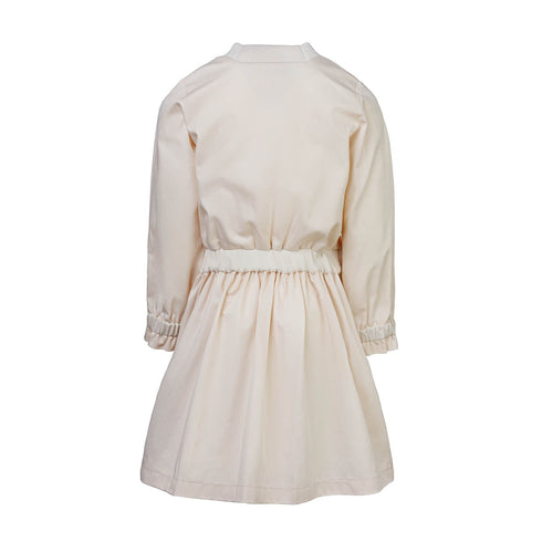 Beige Cotton Dress for Girls
