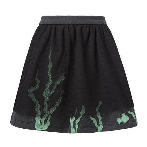 PRELOVED Jersey Skirt with Tulle and Marine Applications, 6 years