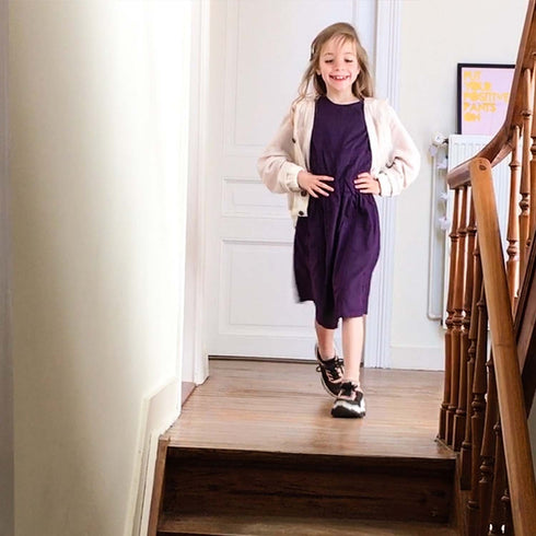 Boys and Girls Hooded Off White Jacket