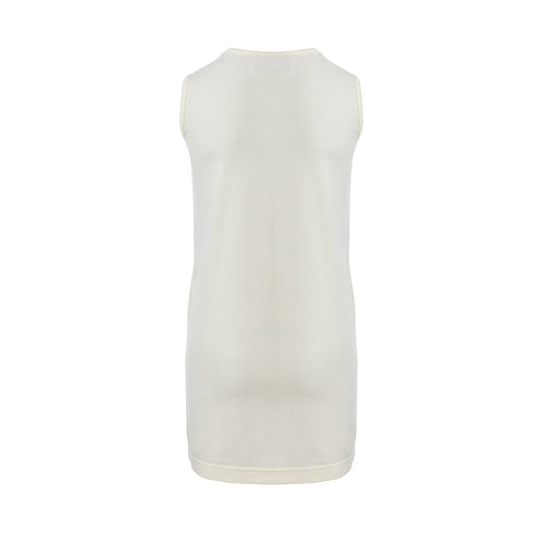 Off-White T-Shirt Dress with Rice Paddy