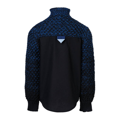 Black Shirt with Knitwear - Organic Cotton