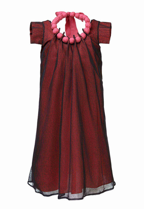 Organic Cotton Girls Tulle Dress in Red