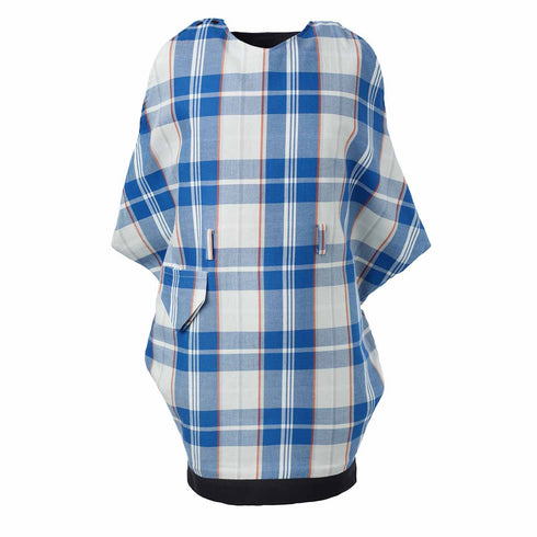 Blue and White Girls Tartan Dress