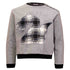 Grey Fleece Sweatshirt with Dragon Appliqué