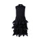 Girls Black Shirt Dress with Ruffles
