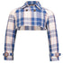 Kids Bolero Jacket in Blue & White Tartan