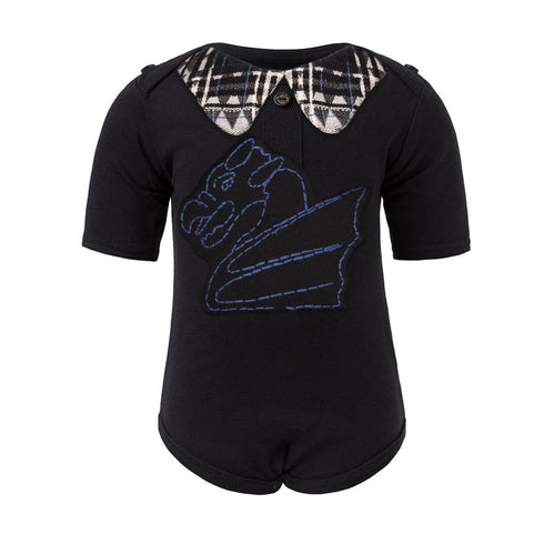 Baby Onesie with Dragon Embroidery