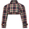 Kids Bolero Jacket in Red & Green Tartan