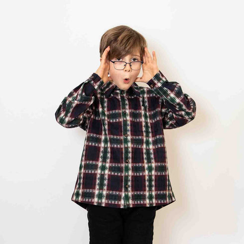 Boys Christmas Checked Shirt