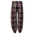 Kids Pants in Bordeaux and Green Tartan