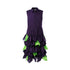Girls Purple Shirt Dress with Green Ruffles