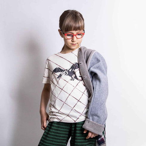 Hand-Painted Off-White T-Shirt with Dragon Limited Edition