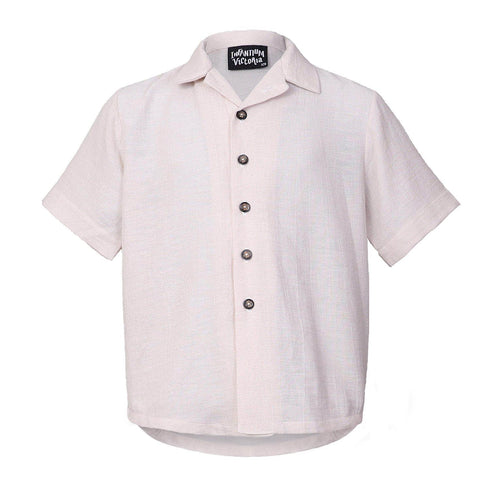 Kids Shirt in Cream Weganool Vegan Cashmere