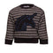 Black and white pied de poule Baby Sweatshirt with Unicorn Appliqué