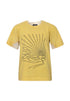 Artisanal Girls and Boys T-Shirt naturally dyed Turmeric with Hand Print