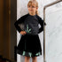 Jersey Skirt with Tulle and Marine Applications
