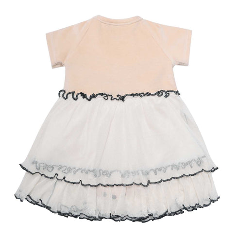 Baby Girl Tulle Dress in Beige