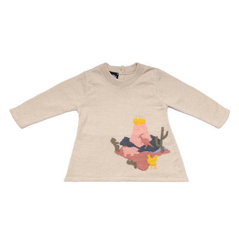Beige Knitted Dress for Baby