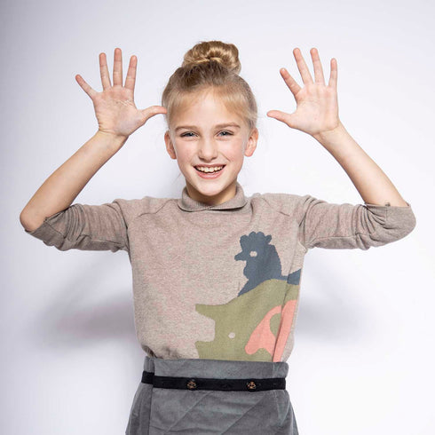 Beige Knitted Kids Sweater