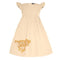 Girls Summer Dress with Golden Castle Hand Embroidery