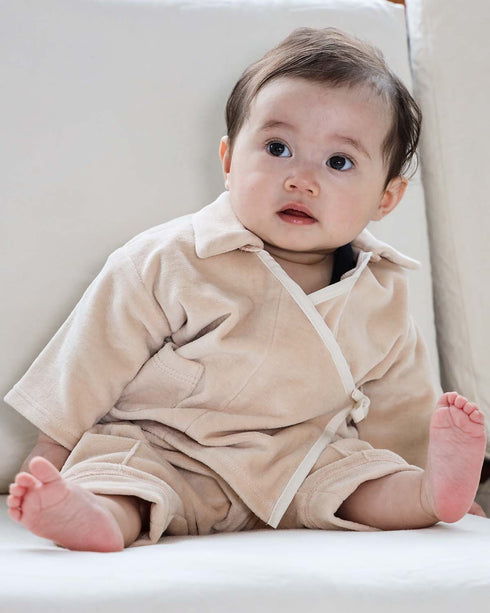 Orange Terry Lounge Baby Pants