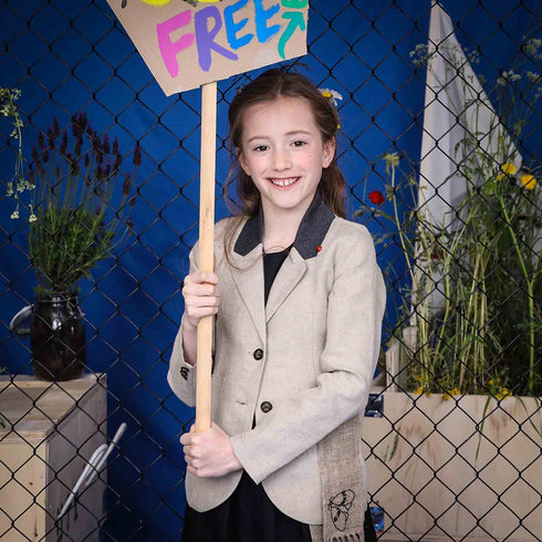 Kids' Linen Jacket with Hemp Sash