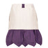 Girls Beige Mini Skirt with Purple Flower Petals