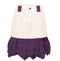 Girls Beige Mini Skirt with Purple Flower Petals