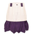 Girls Beige Mini Skirt with Purple Flower Petals