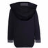 Black Cotton Hoodie with Appliqué