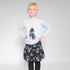 Black Floral Skirt for Girls