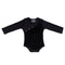 Black Baby Onesie with Velvet Detail