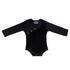 Black Baby Onesie with Velvet Detail