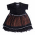 Baby Girl Velvet Dress in Black with Tulle