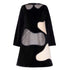 Kids Black Velvet A-line Dress