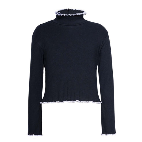 Black Turtleneck Top