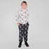 Boys and Girls Sweatpants in Black Print