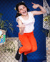 Orange Terry Loungepants for Kids