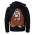 Black Knitted Kids Hoodie with Orangutan
