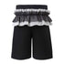 Black Shorts with Ruffles