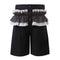Black Shorts with Ruffles