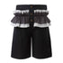 Black Shorts with Ruffles
