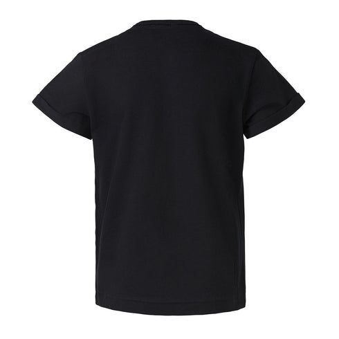 Kids Black T-Shirt with Panda Application
